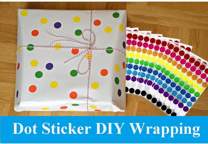 MTRSOCHO 700 PCS Dot Stickers 3/4 Inch Color Coding Labels Round Colored Dot Stickers, 10 Assorted Color Colorful Coding Label Circle Sticker for Toddler Office Student Classroom, 70 Labels/Sheet - Image 5